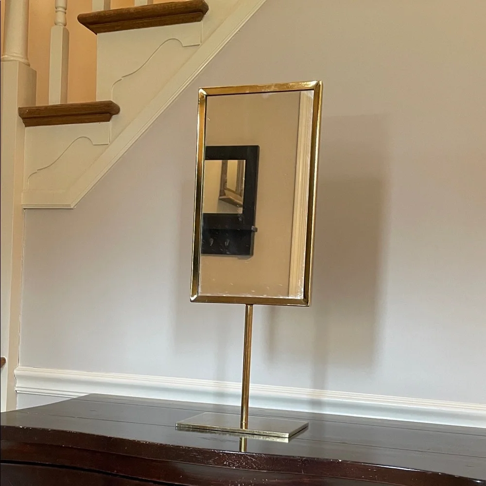 Custom Repurposed Gold Framed Vanity Mirror